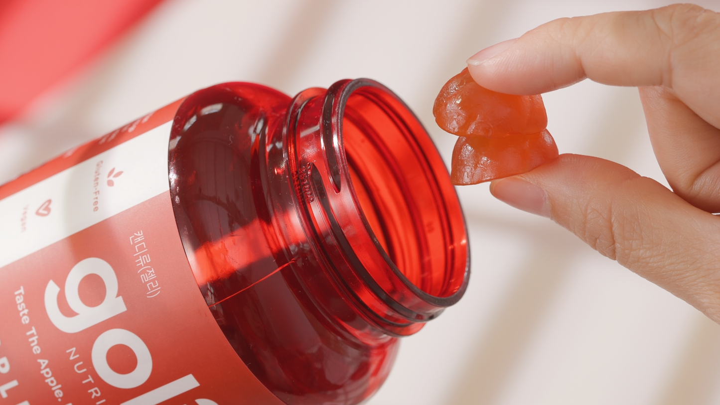 アップルサイダービネガー グミ 60粒(30日分) -LowSugar-ビタミン B9 & B12